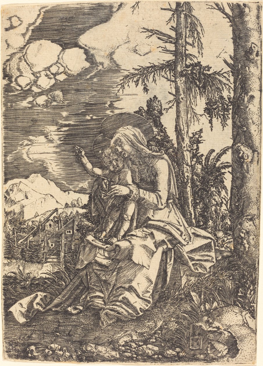 Jungfru i ett landskap av Albrecht Altdorfer