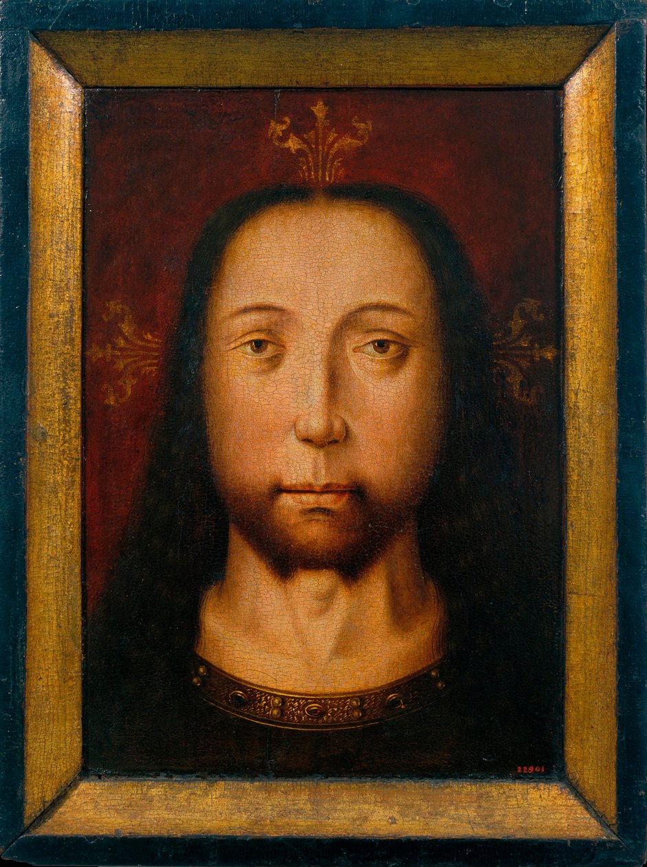 La sainte face - Det heliga ansiktet - Målning av cirkeln av Bouts, Aelbrecht (Albrecht, c1455-1549), Olja på trä c1500 (37,4x28,2cm) - Museu Nacional d