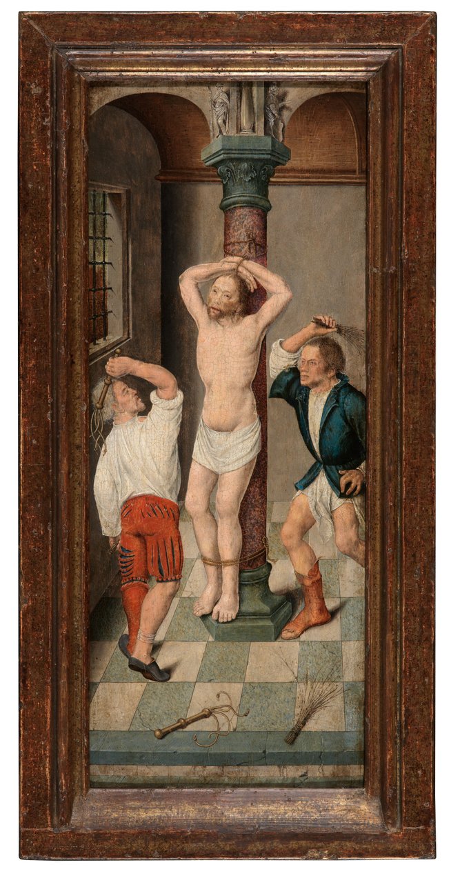 The flagellation of Christ (olja på panel) av Albrecht Bouts