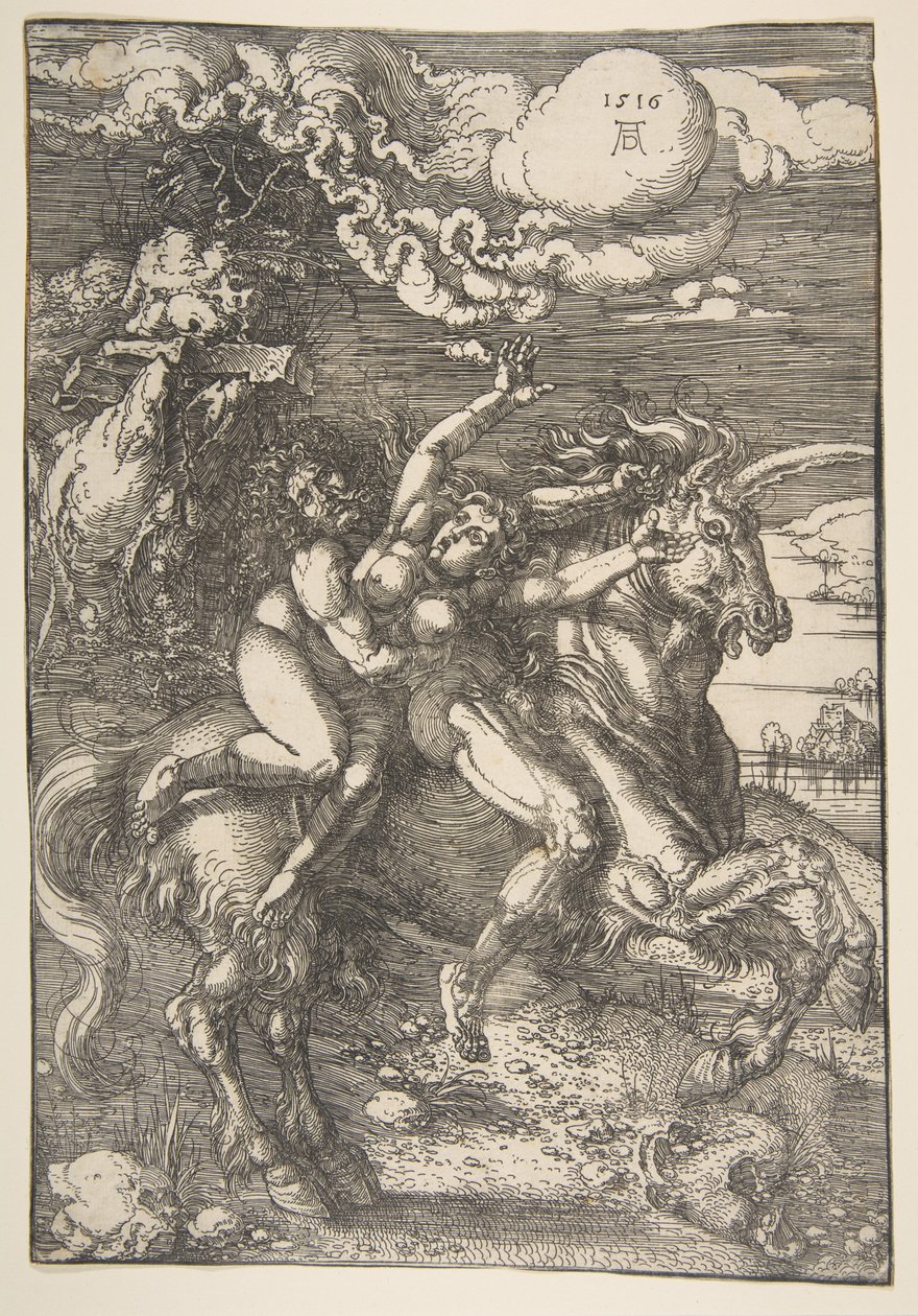 Bortförande av Proserpine av Albrecht Dürer