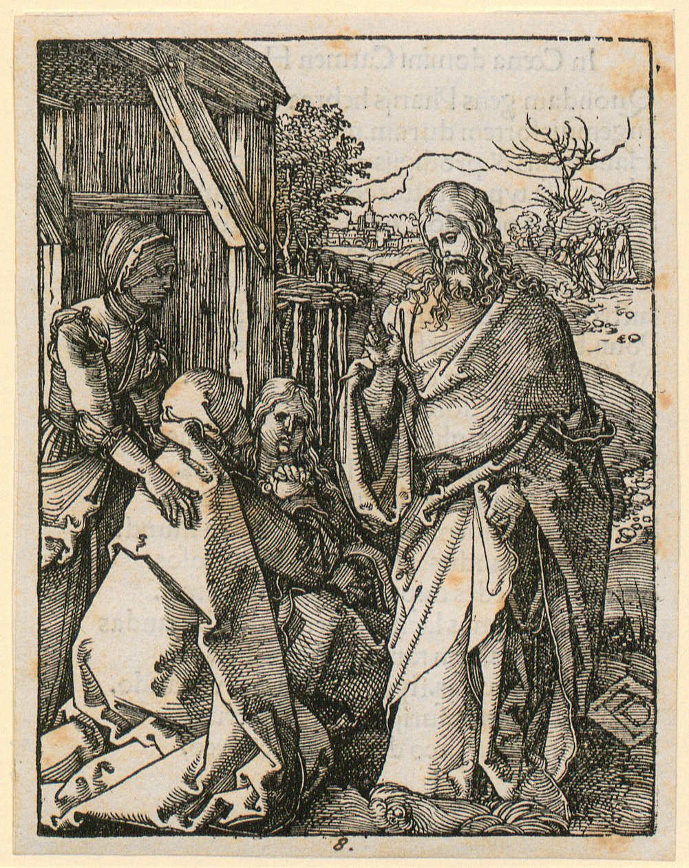 Kristi avsked från sin mor, blad 8 i serien ”Lilla träskärarpassionen” av Albrecht Dürer