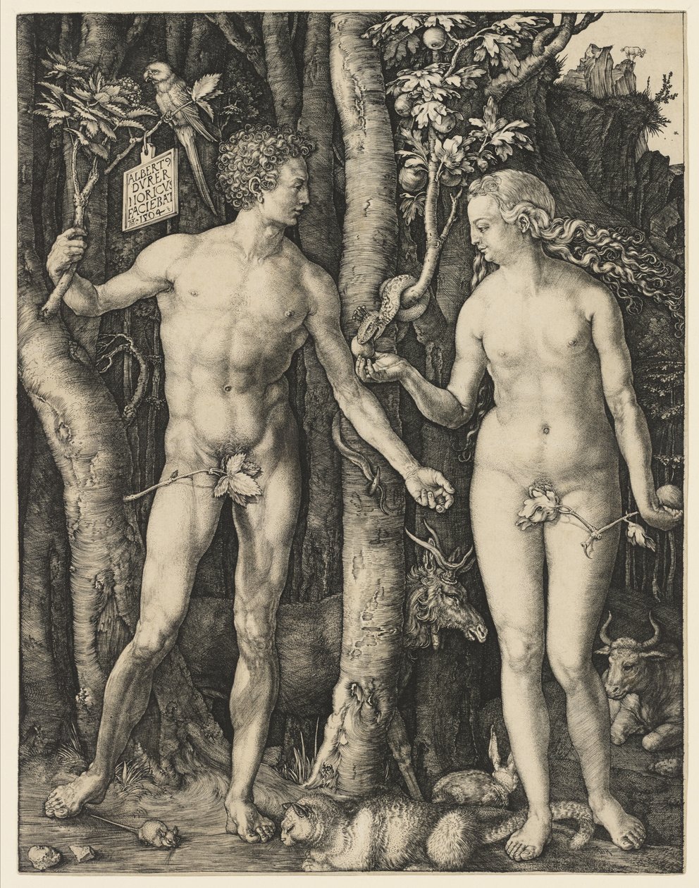 Adam och Eva, 1504 av Albrecht Dürer