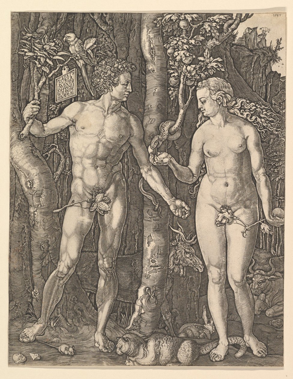 Adam och Eva, 1566. av Albrecht Dürer