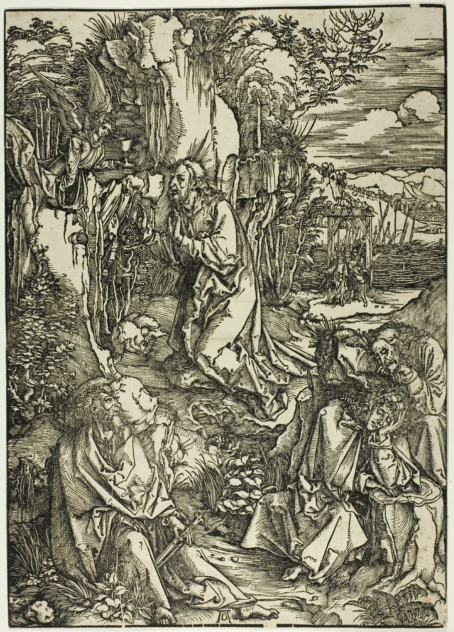 Agony in the Garden, från The Large Passion av Albrecht Dürer