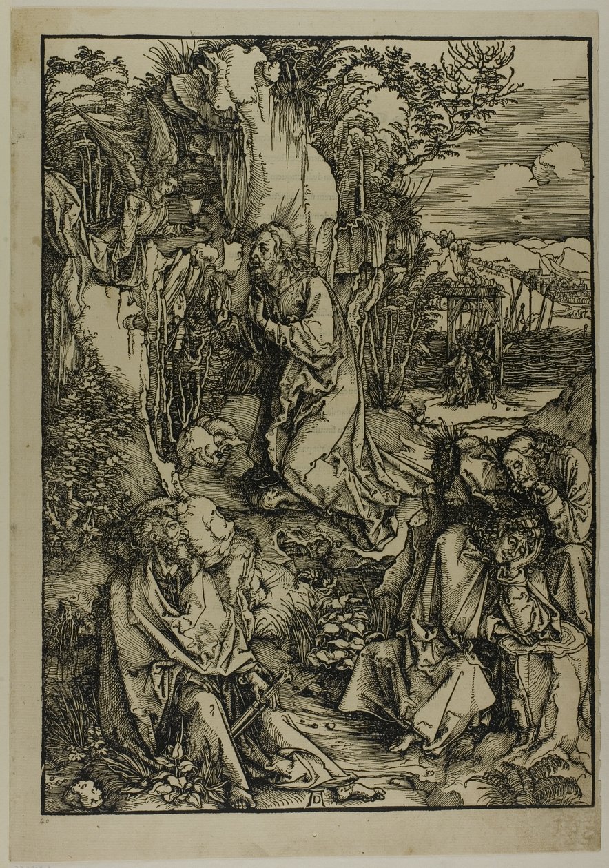 Agony in the Garden, från The Large Passion av Albrecht Dürer