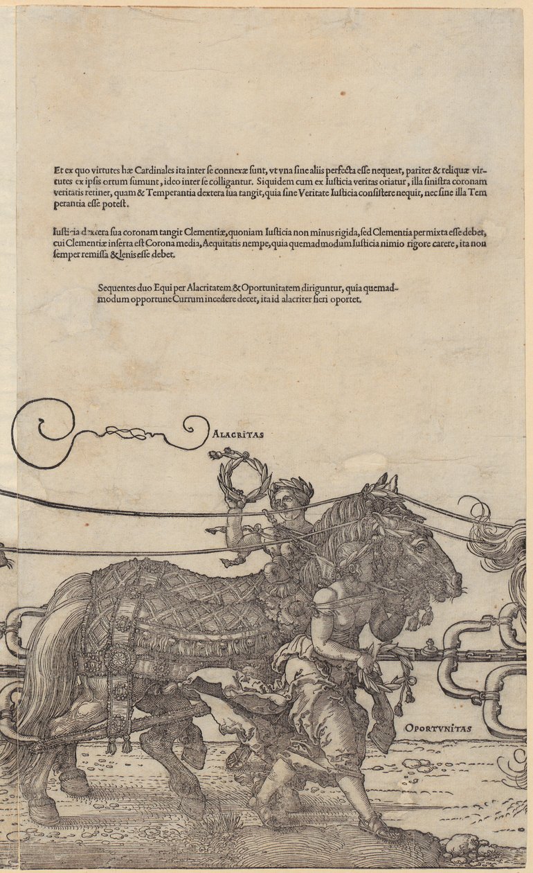 Alacritas, nummer 4 i serien ”Den stora triumfvagnen” av Albrecht Dürer