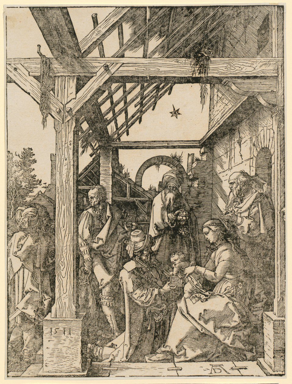Tillbedjan av de tre vise männen av Albrecht Dürer