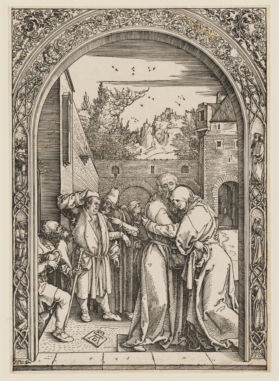 Anna och Joakim under Gyllene porten av Albrecht Dürer