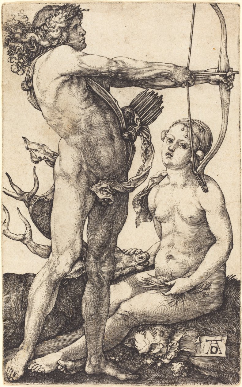 Apollo och Diana av Albrecht Dürer