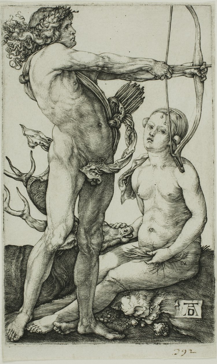 Apollo och Diana av Albrecht Dürer