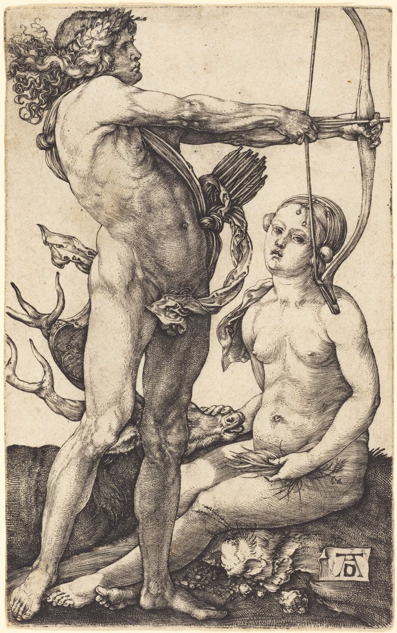 Apollo och Diana av Albrecht Dürer