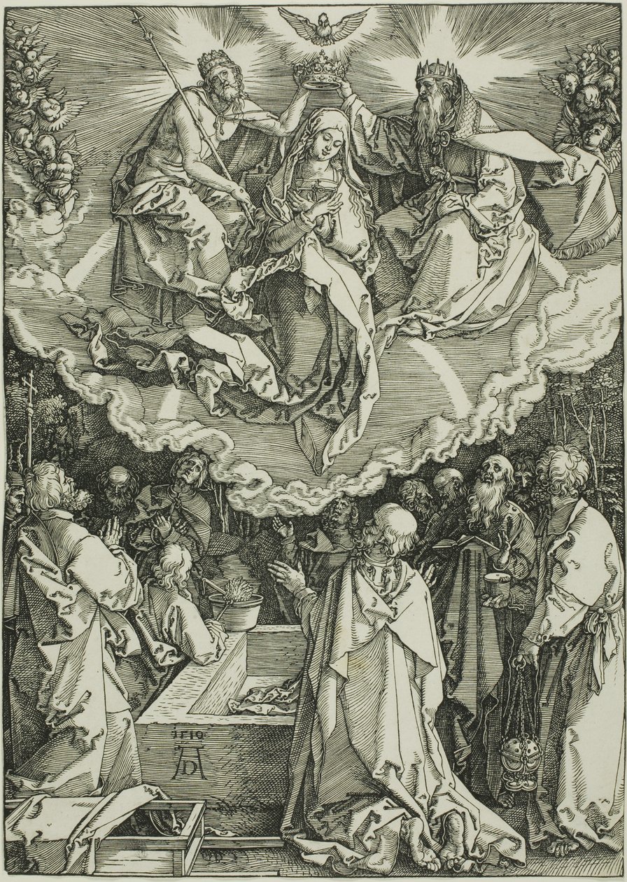Jungfruns antagande och kröning, från Jungfruns liv av Albrecht Dürer