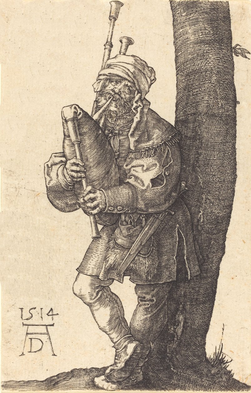 Säckpipare, 1514. av Albrecht Dürer