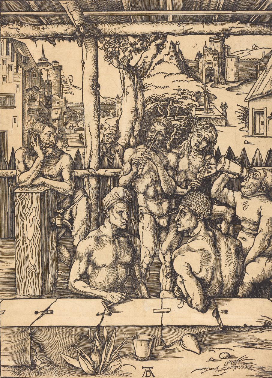 Badhus, ca. 14961497. av Albrecht Dürer