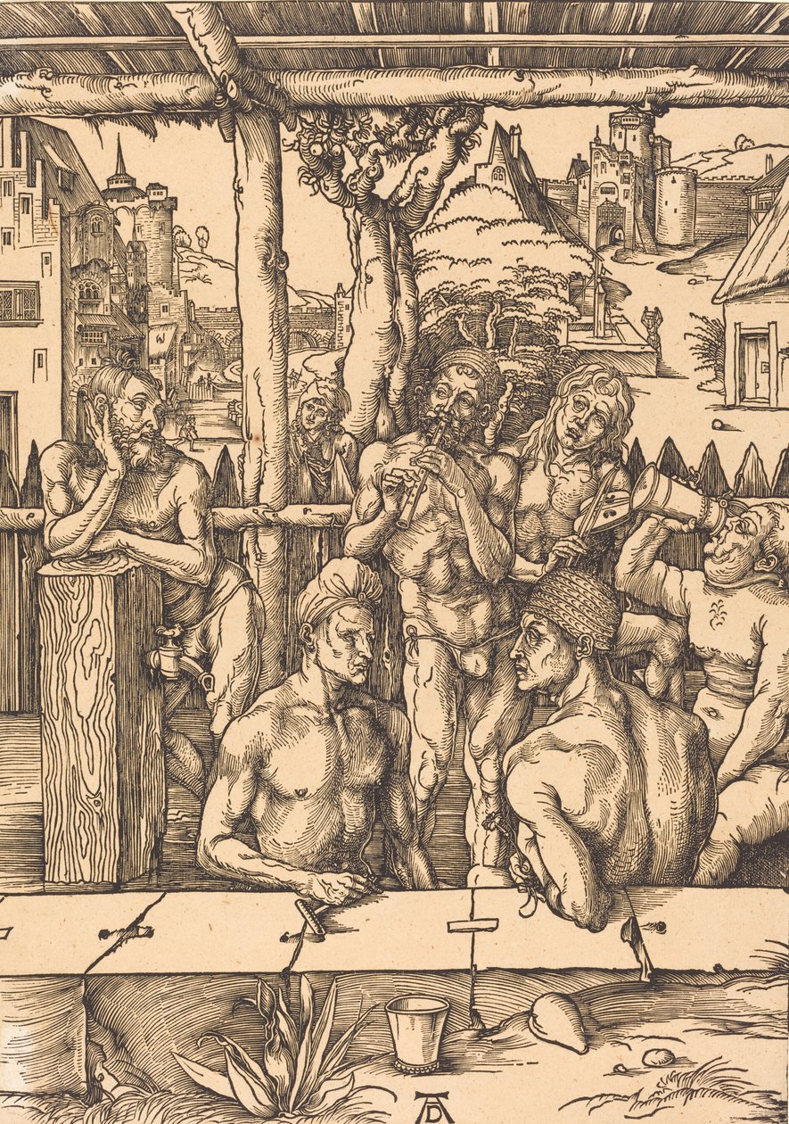 Badhus, ca. 14961497. av Albrecht Dürer