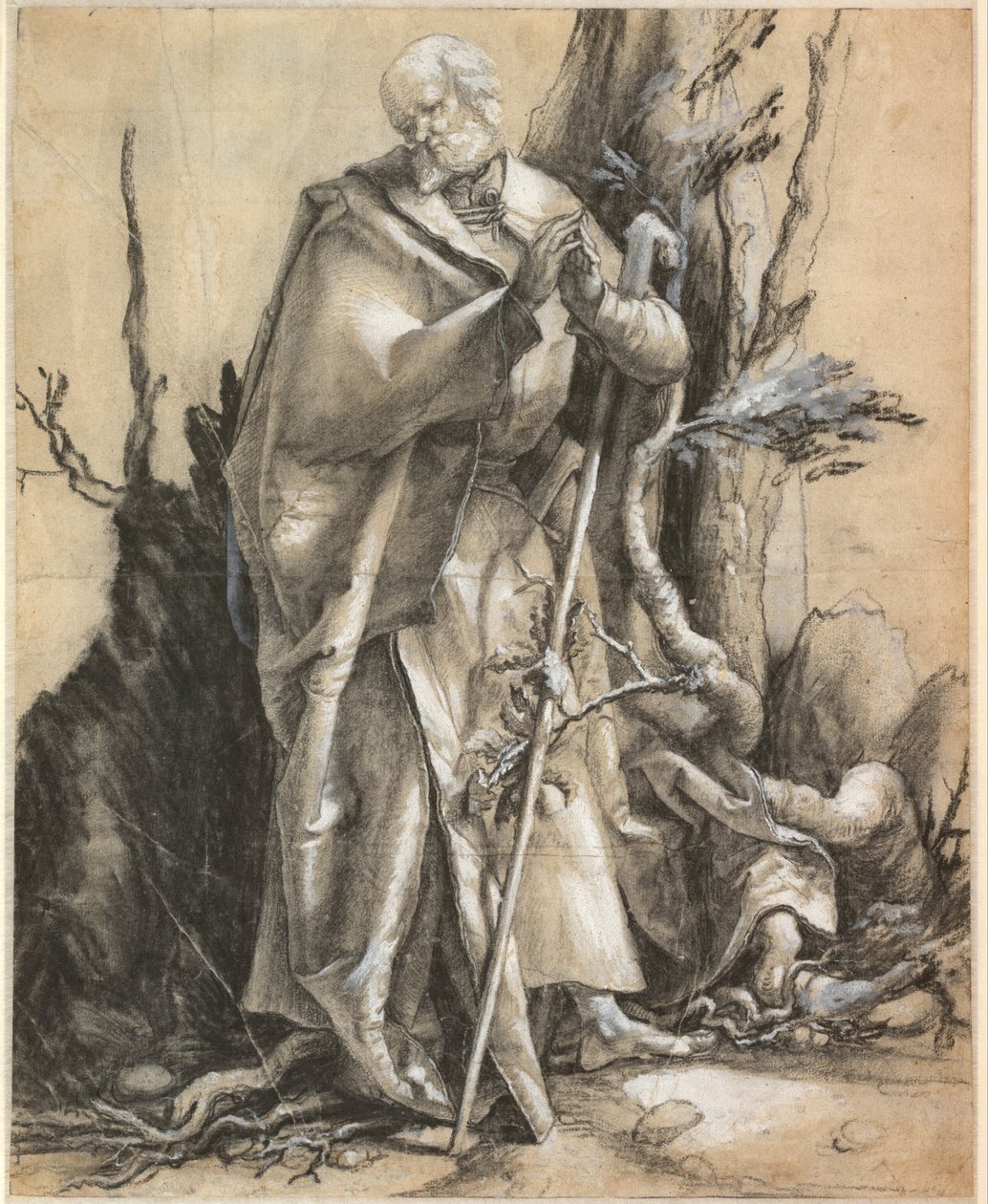 Skäggigt helgon i en skog, ca 1516 av Albrecht Dürer