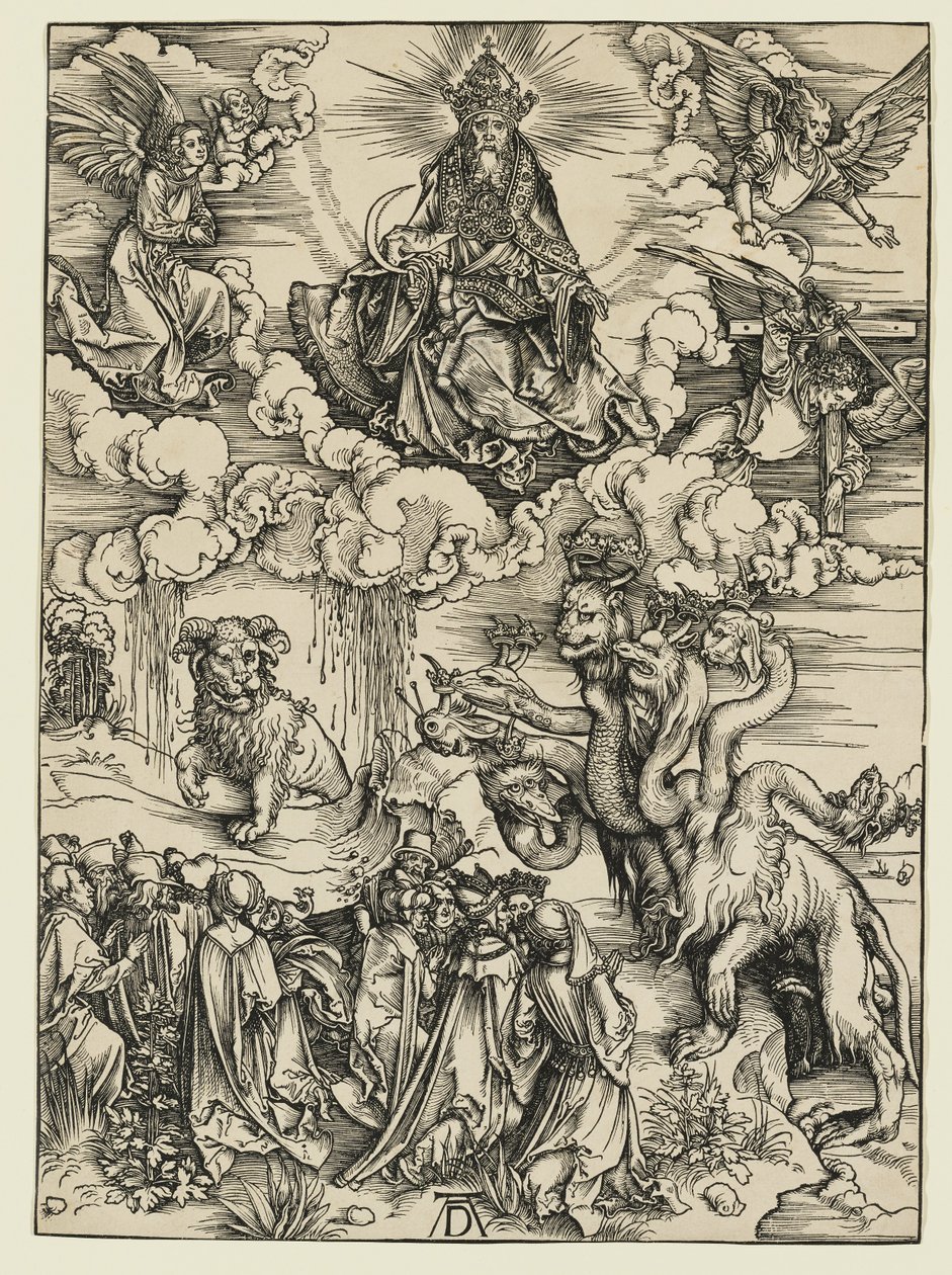 Odjur med två horn som ett lamm av Albrecht Dürer