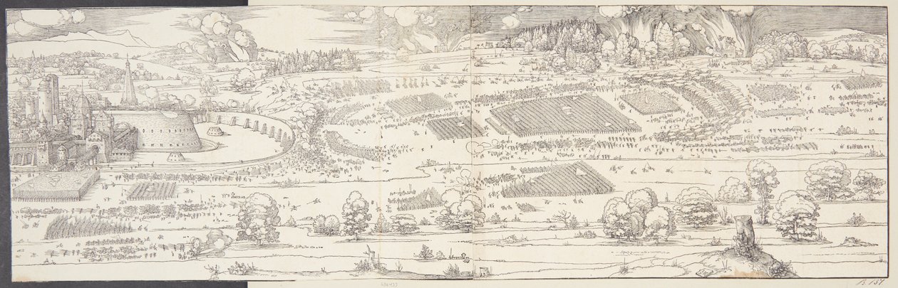 Belägringen av ett slott av Albrecht Dürer