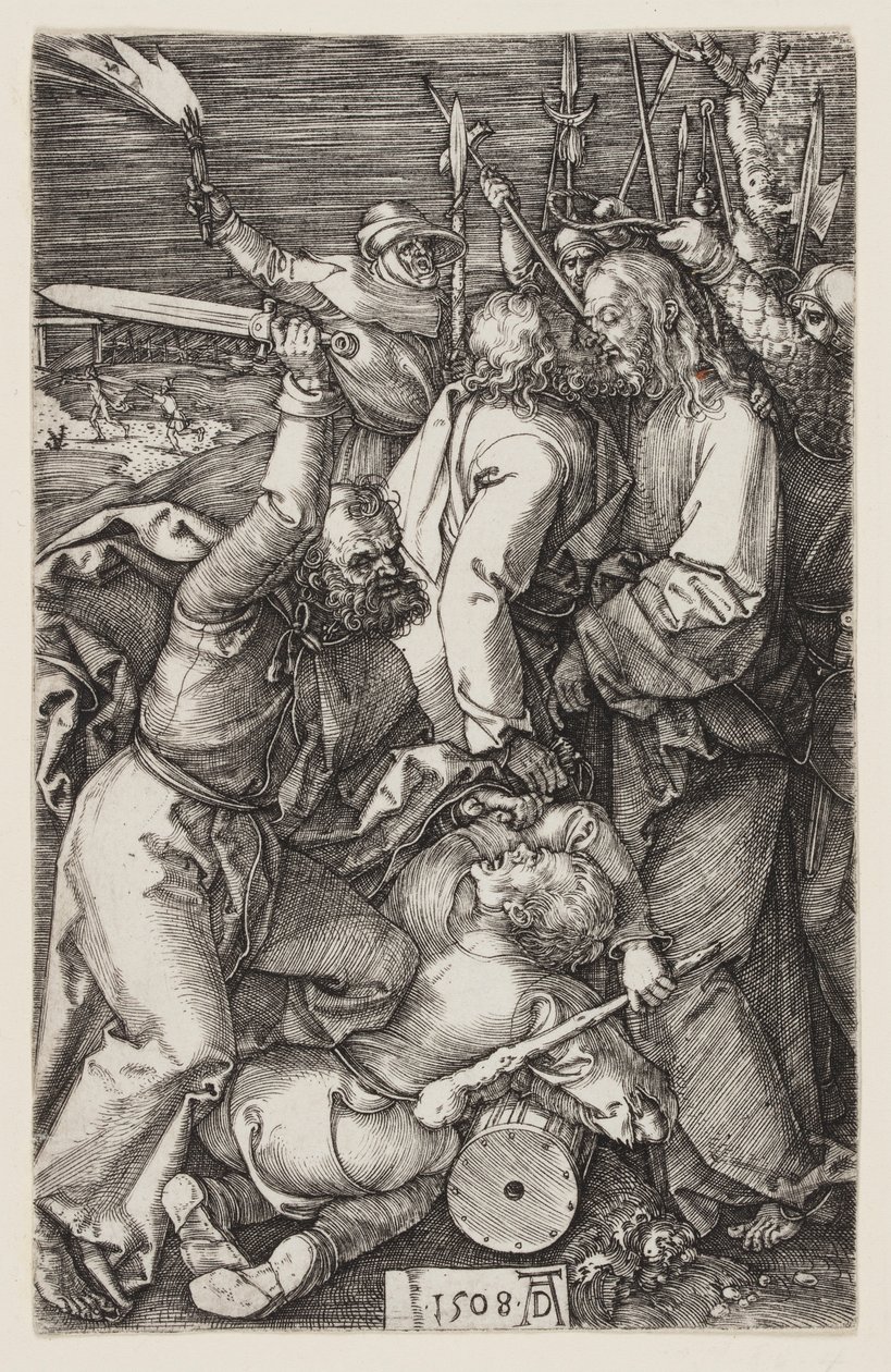 Förräderi mot Kristus, från The Engraved Passion av Albrecht Dürer