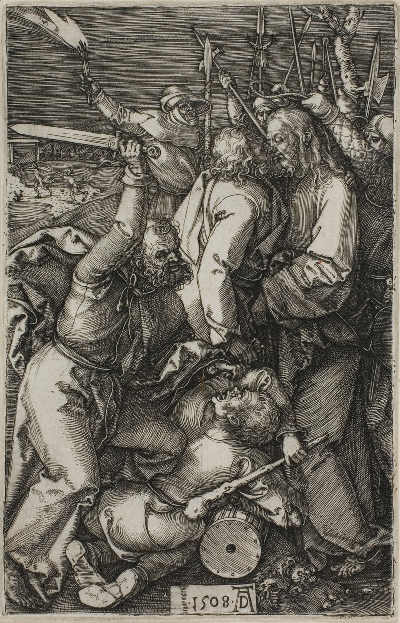 Förräderi mot Kristus, från The Engraved Passion av Albrecht Dürer