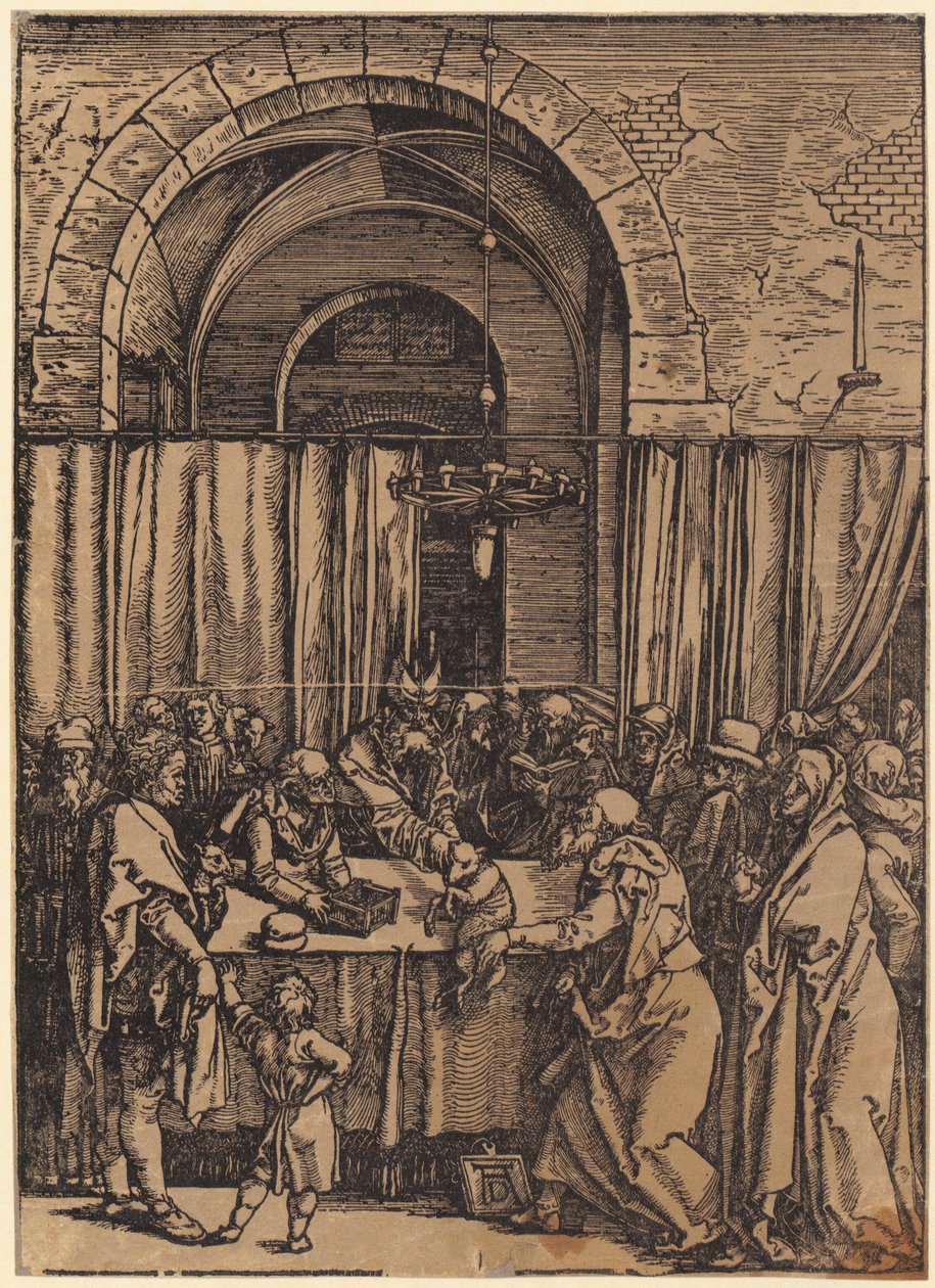 Kristi begravning, blad 9 i serien ”Den stora passion” av Albrecht Dürer