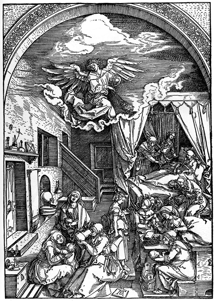 Jungfruns födelse, 1502-1505, 1936 av Albrecht Dürer