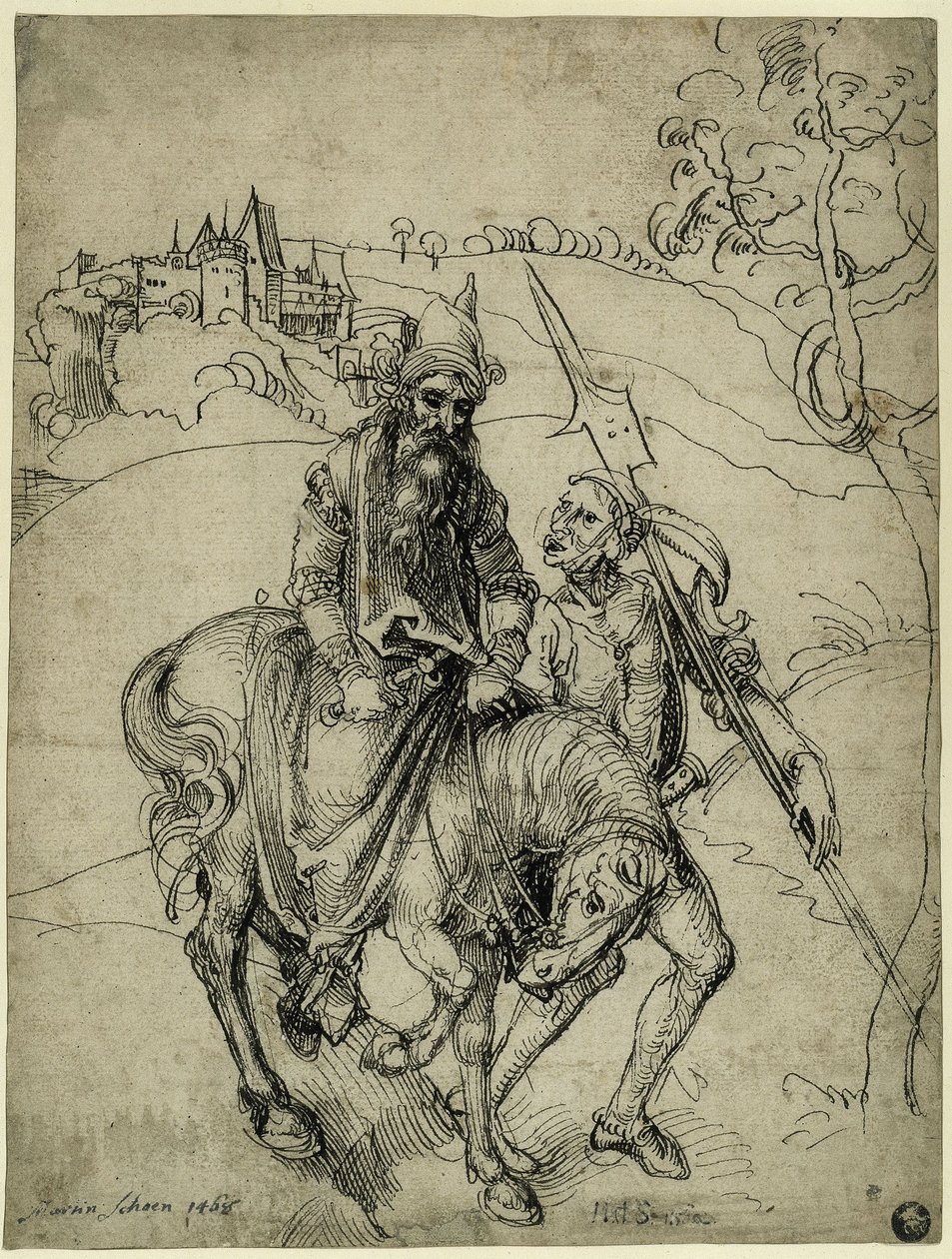 Blind ryttare (Belisarius?) av Albrecht Dürer