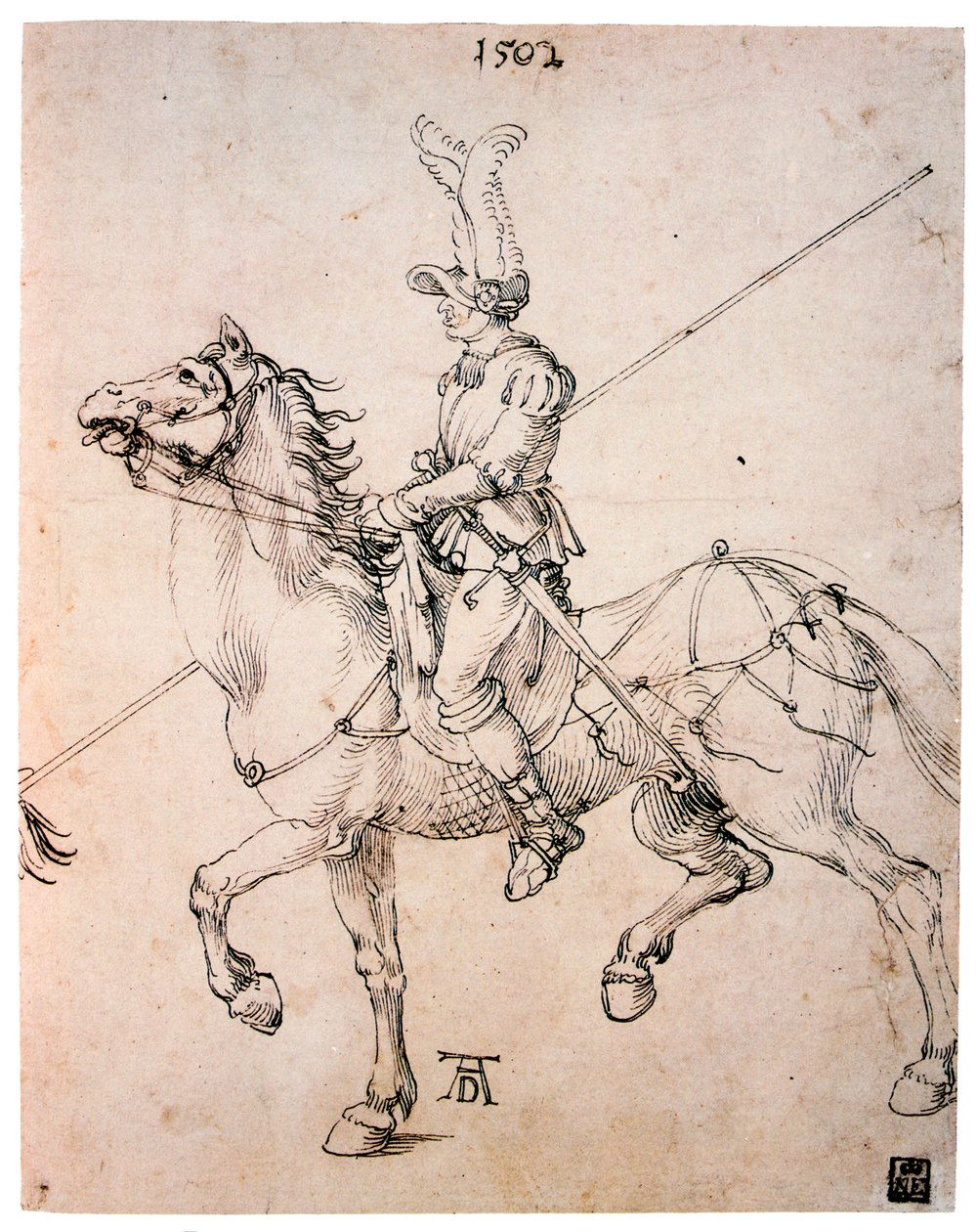 Kavaljer med lans, 1502 av Albrecht Dürer