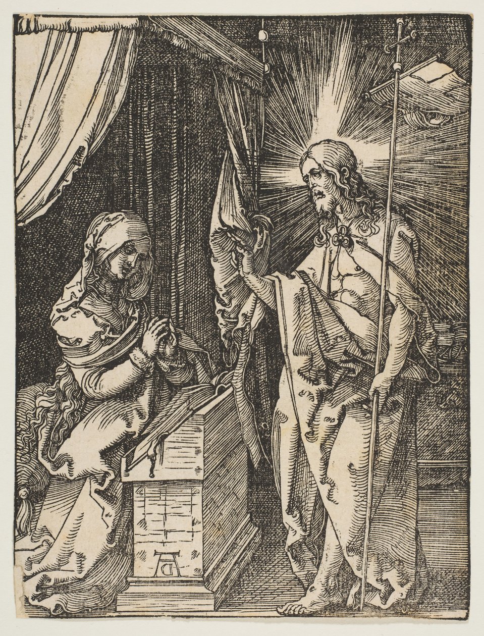 Kristus visar sig för sin moder, från The Small Passion, ca. 1510. av Albrecht Dürer