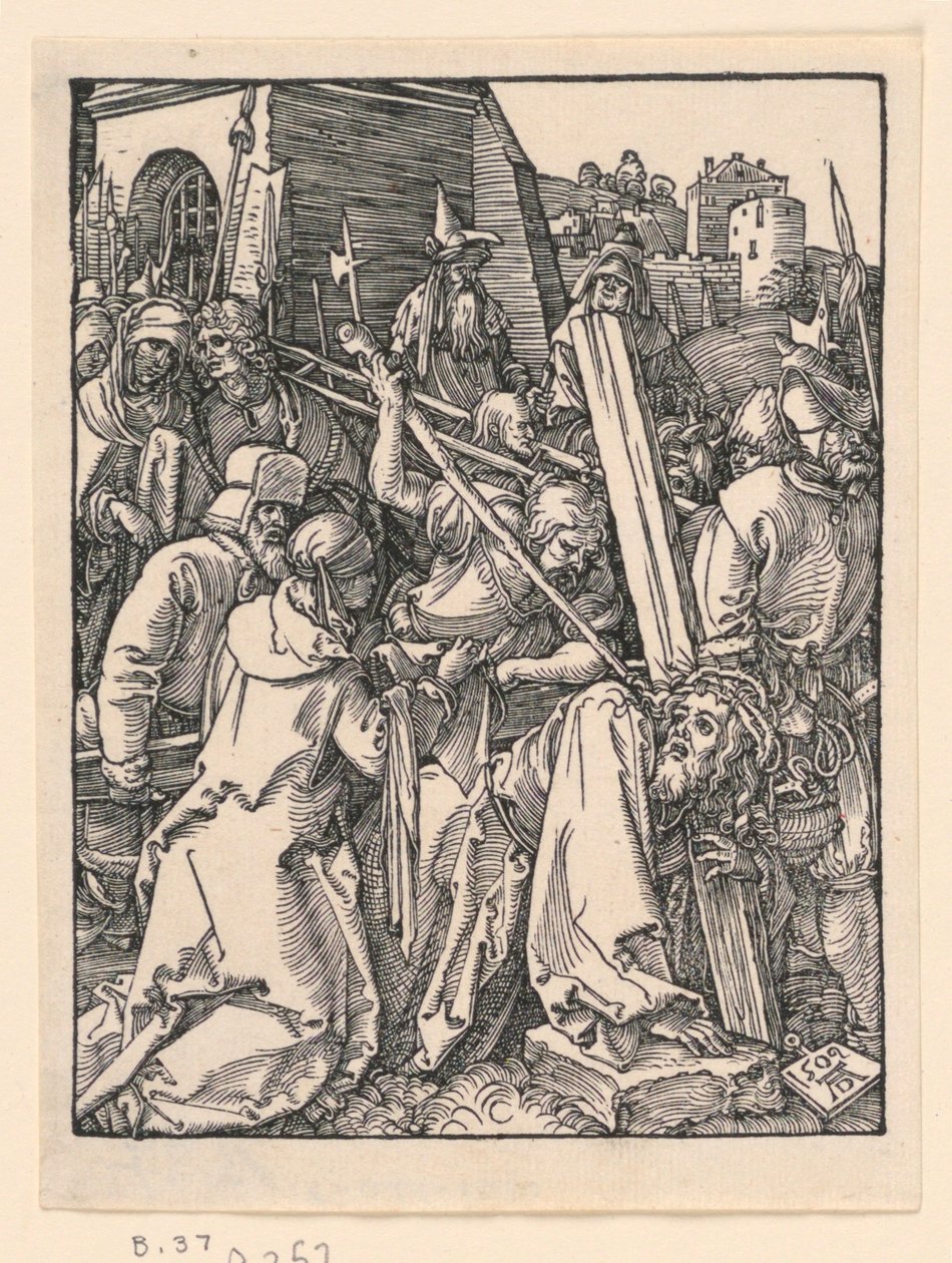 Kristus bär korset, från The Little Passion-serien av Albrecht Dürer