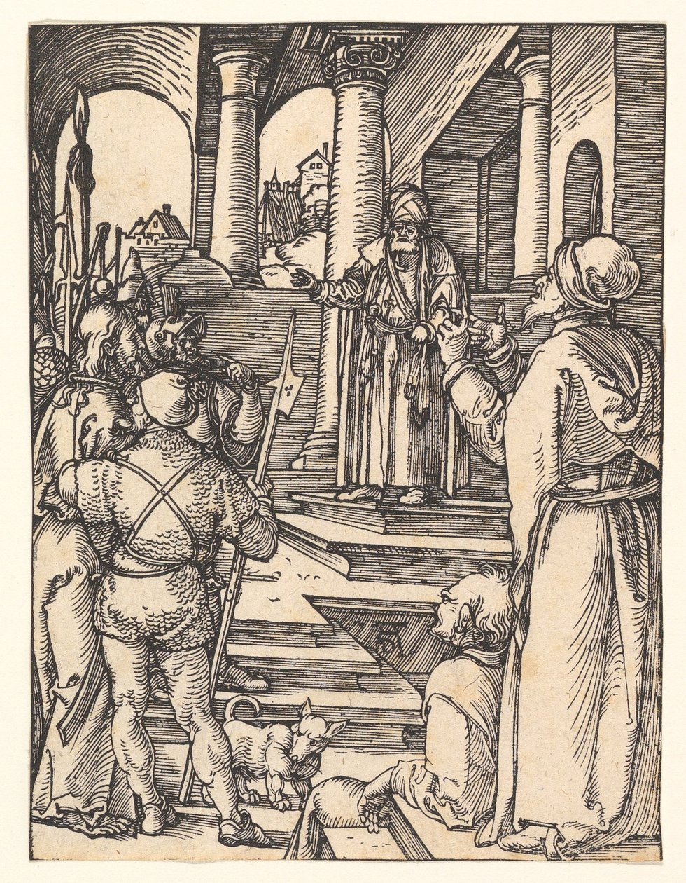 Kristus inför Pilatus, ur "Den lilla passionen" av Albrecht Dürer