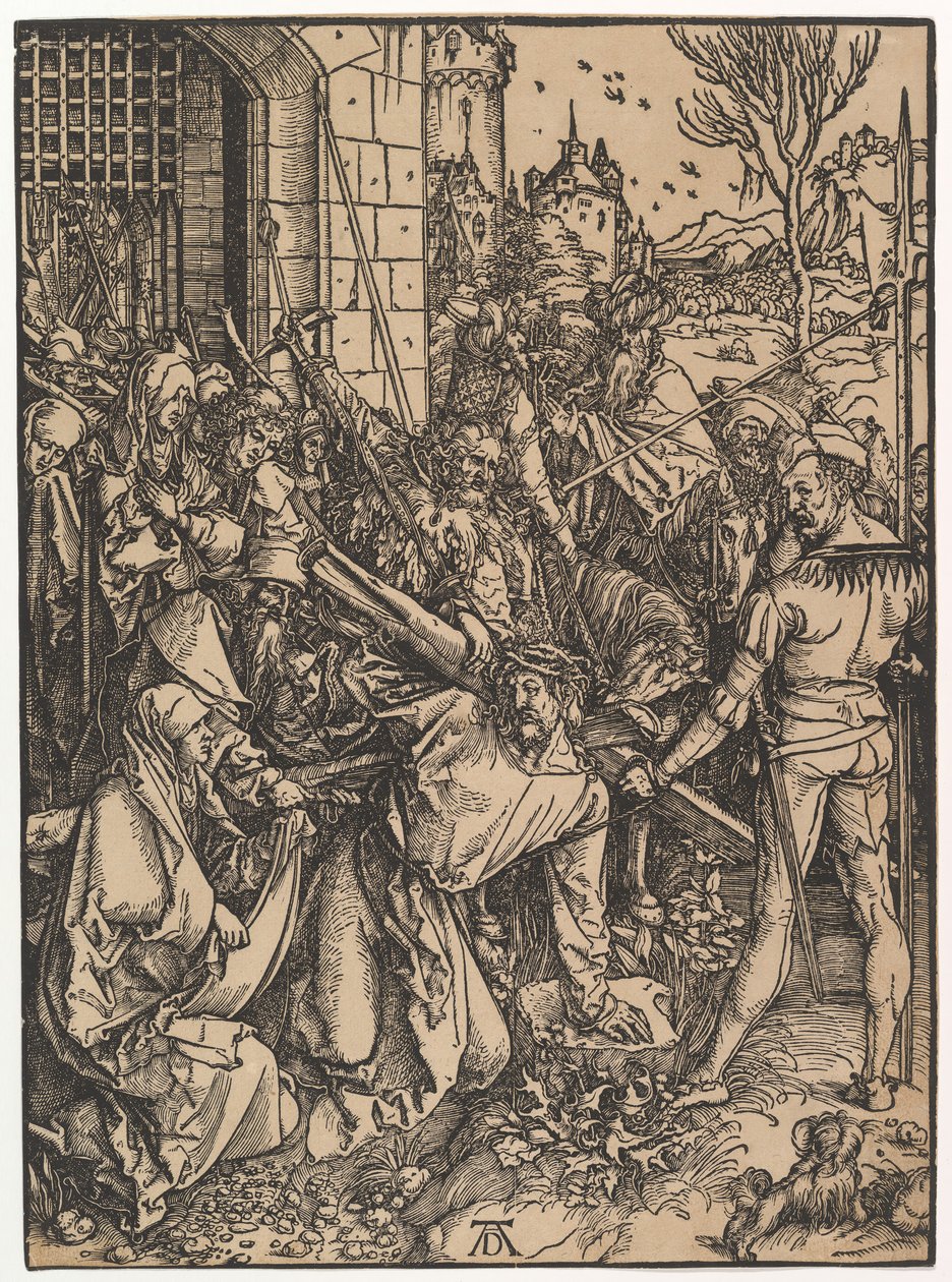 Kristus som bär korset, från The Large Passion, ca. 1498. av Albrecht Dürer