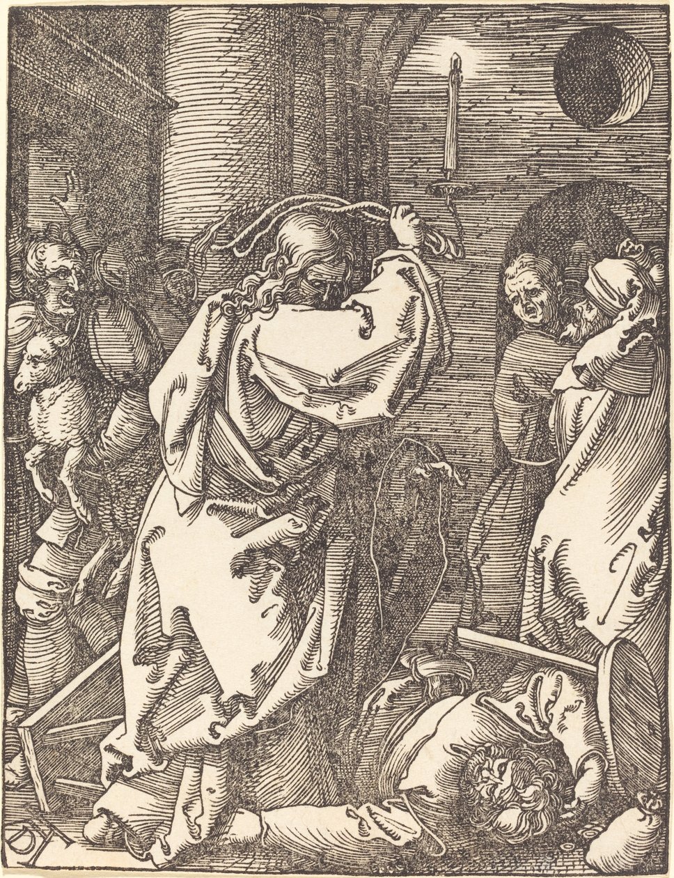 Kristus utvisar penninglångarna från templet av Albrecht Dürer