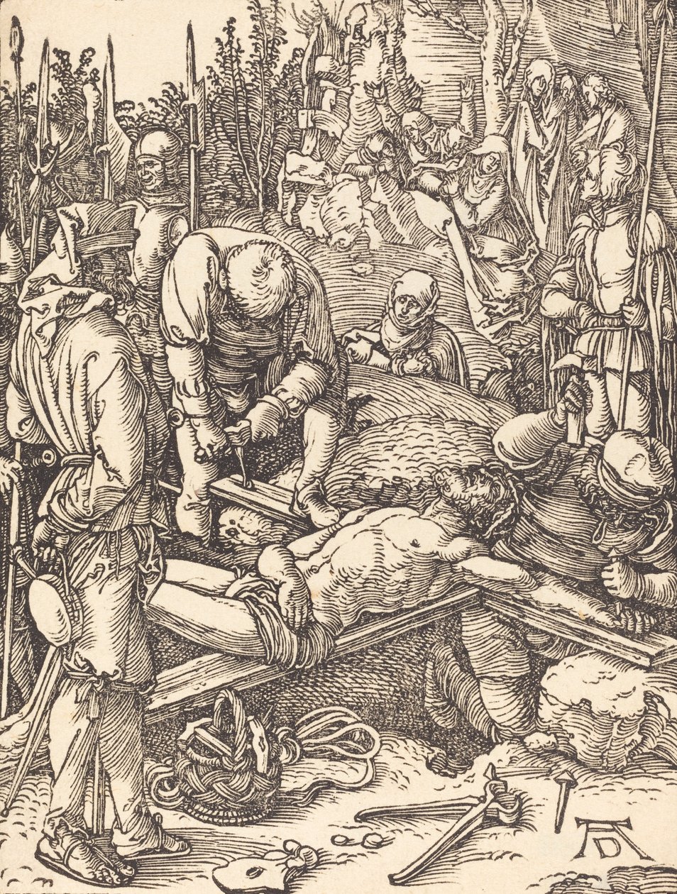 Kristus spikad på korset, förmodligen ca. 15091510. av Albrecht Dürer