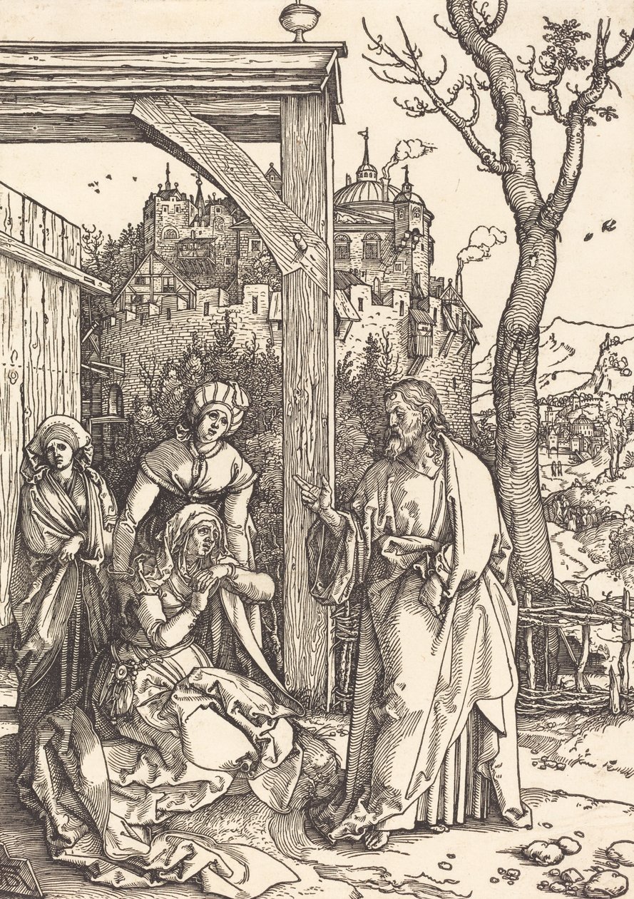 Kristus tar ledigt från sin mor, ca. 15041505. av Albrecht Dürer