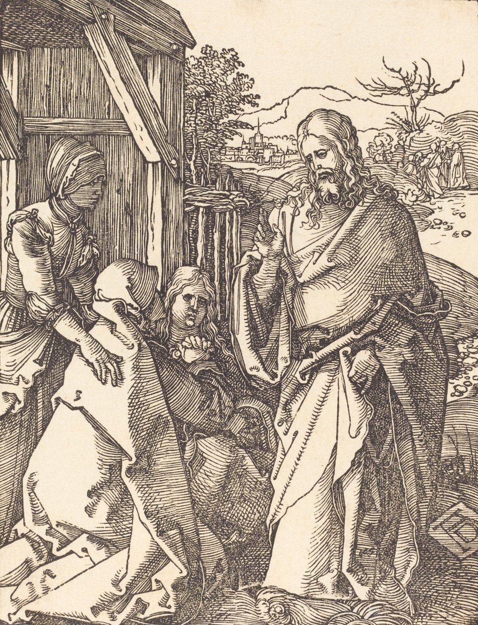 Kristus tar avsked från sin mor, förmodligen ca. 15091510. av Albrecht Dürer