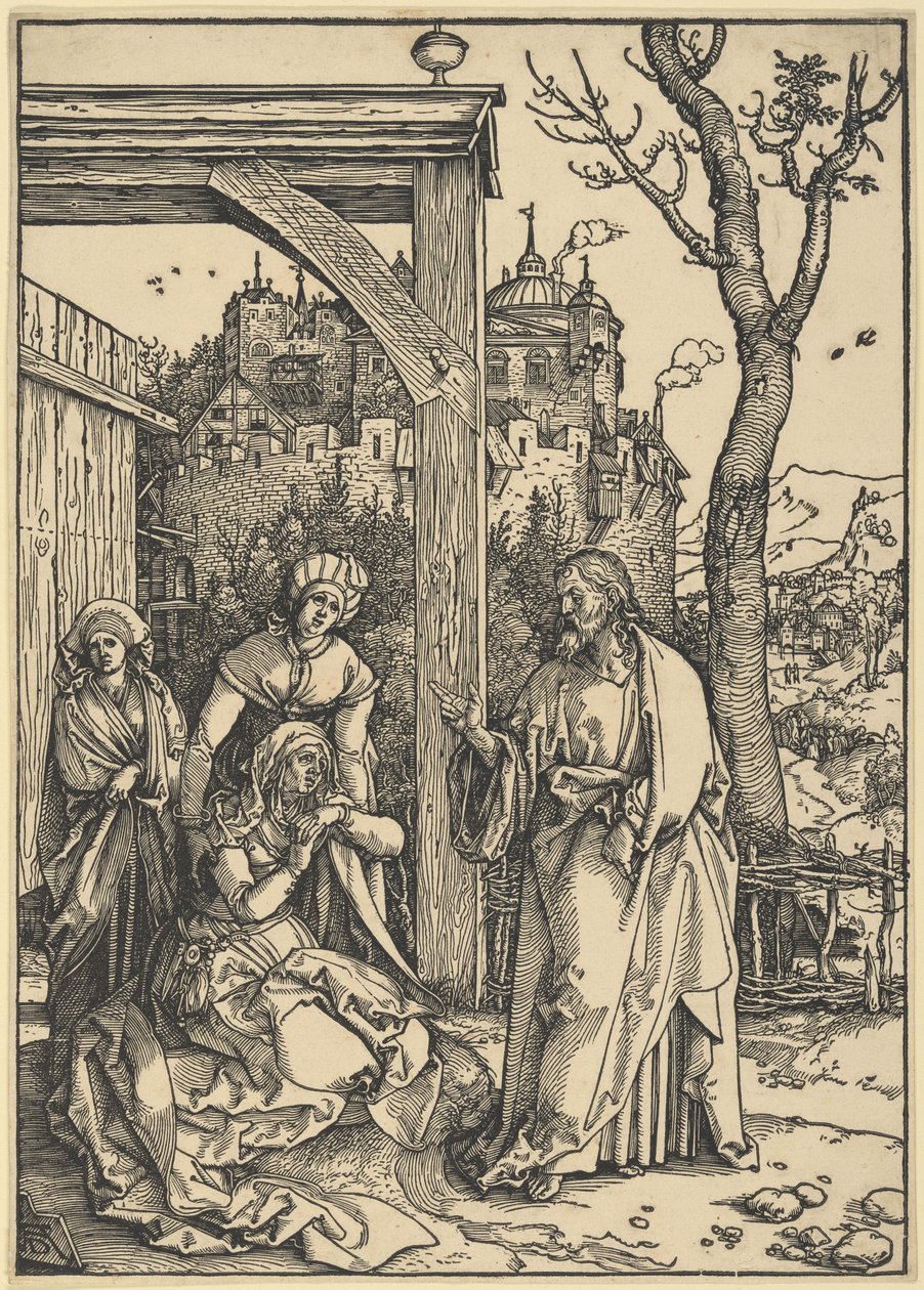 Kristus tar farväl av sin mor, ur Jungfru Marias liv av Albrecht Dürer