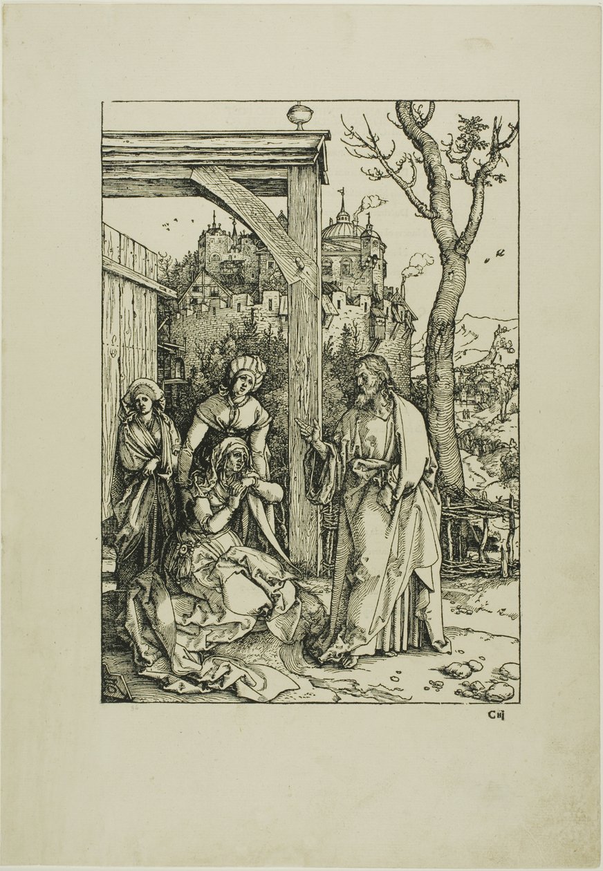 Kristus tar avsked med sin mor, från Jungfruns liv av Albrecht Dürer