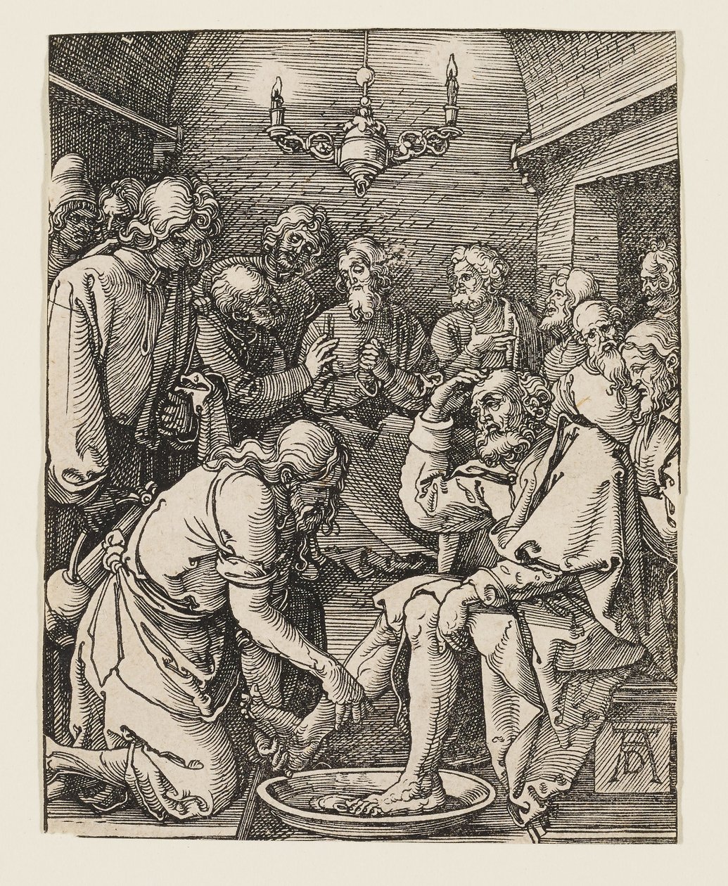 Kristus tvättar lärjungarnas fötter av Albrecht Dürer