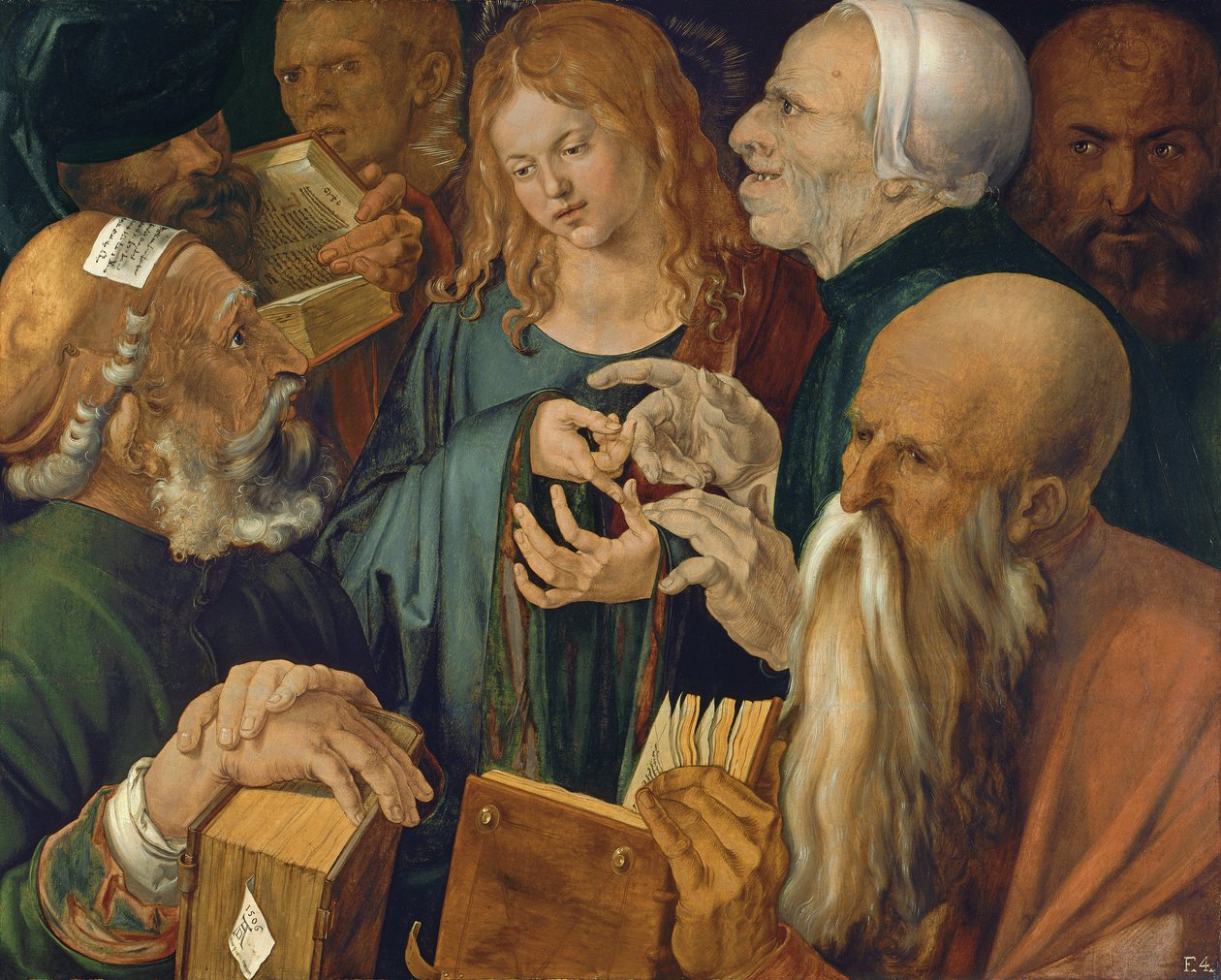 Kristus bland läkarna, 1506 av Albrecht Dürer