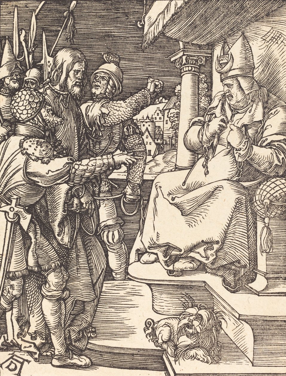 Kristus före Kaifas, troligen ca. 15091510. av Albrecht Dürer