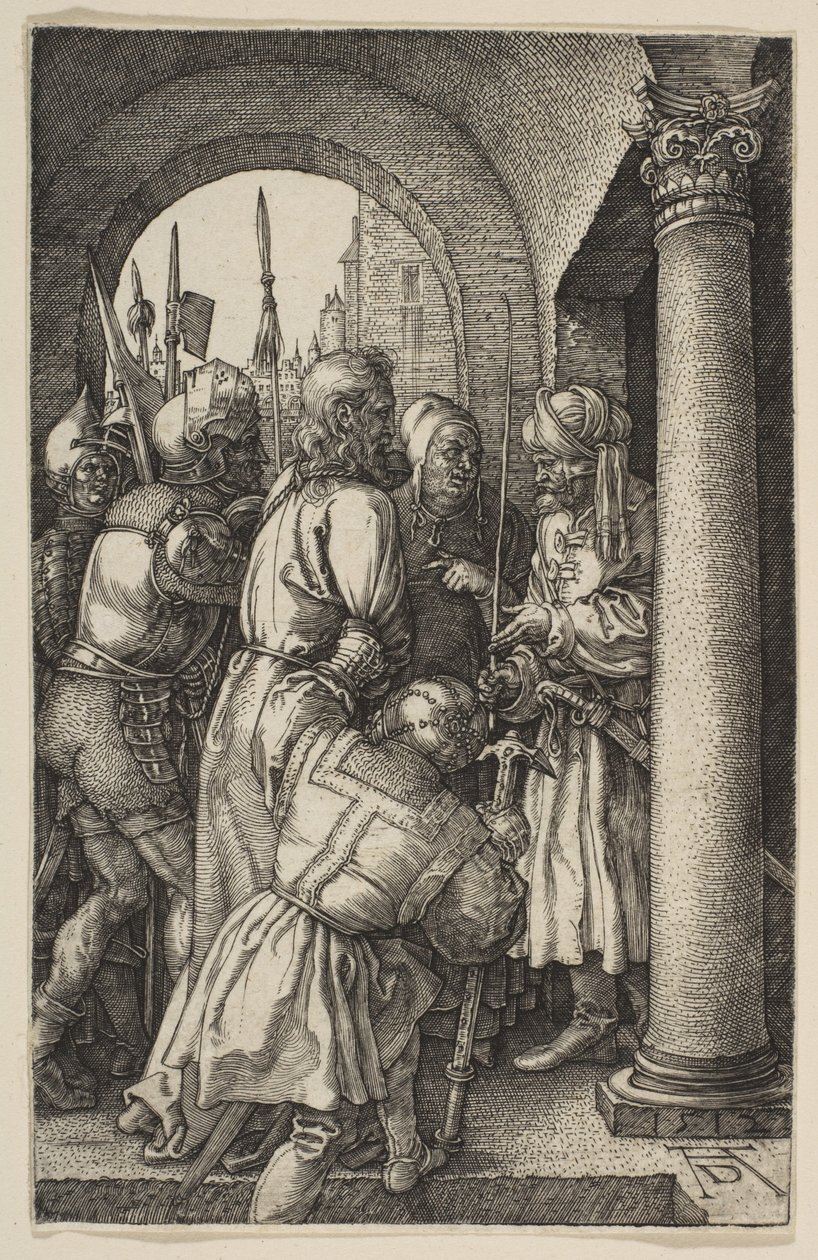 Kristus inför Pilatus, ur ”The Passion” av Albrecht Dürer