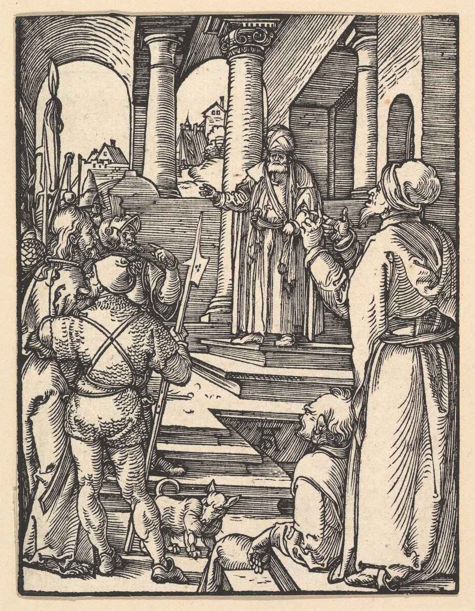 Kristus inför Pilatus, ur ”Den lilla passion” av Albrecht Dürer
