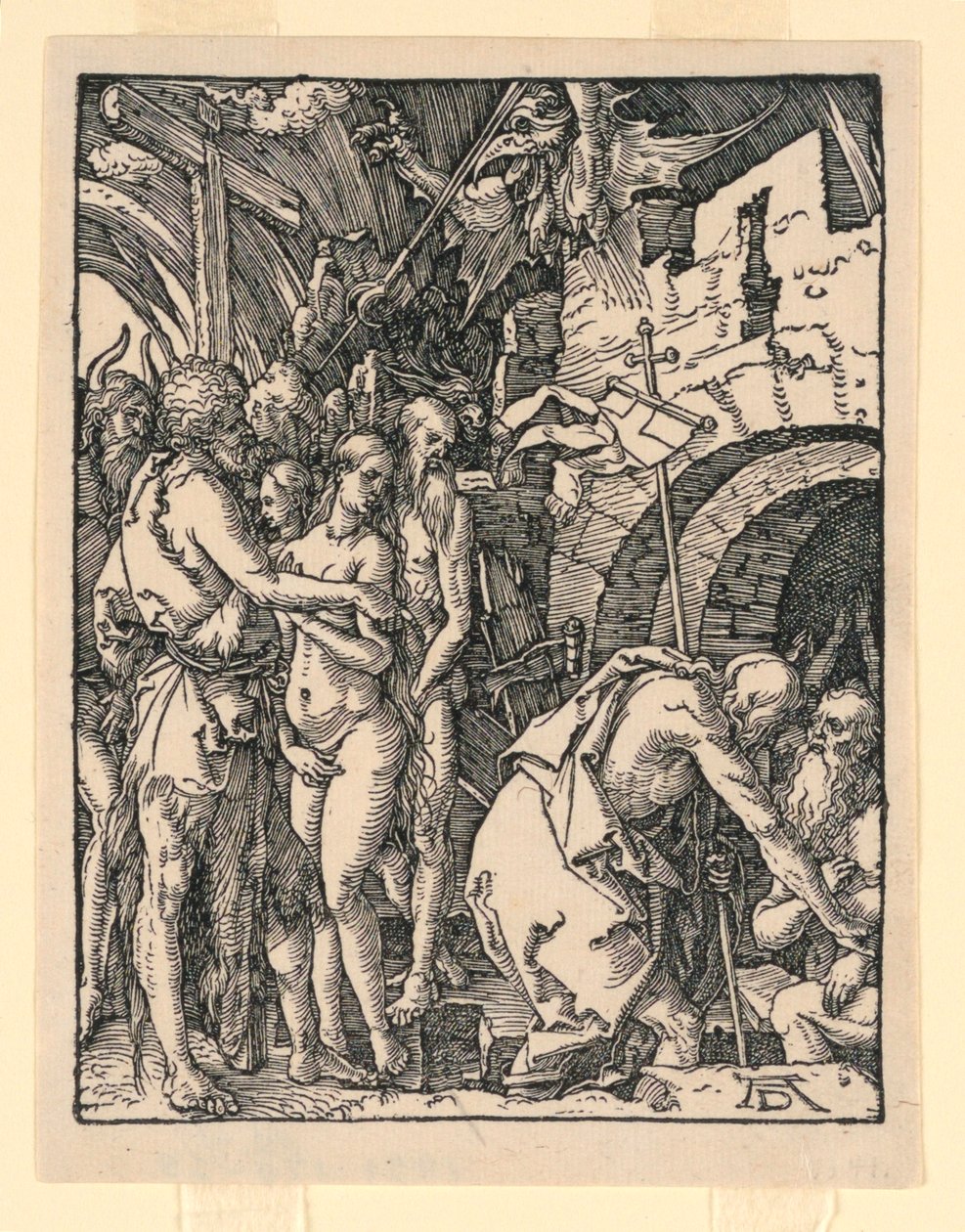Kristus i limbo (Harrowing of Hell), från The Little Passion-serien av Albrecht Dürer