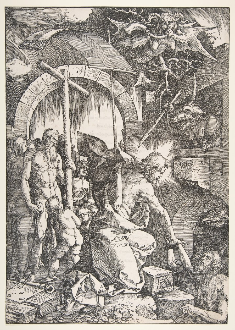 Kristus i limbo, från The Large Passion, upplaga 1511.n.d. av Albrecht Dürer