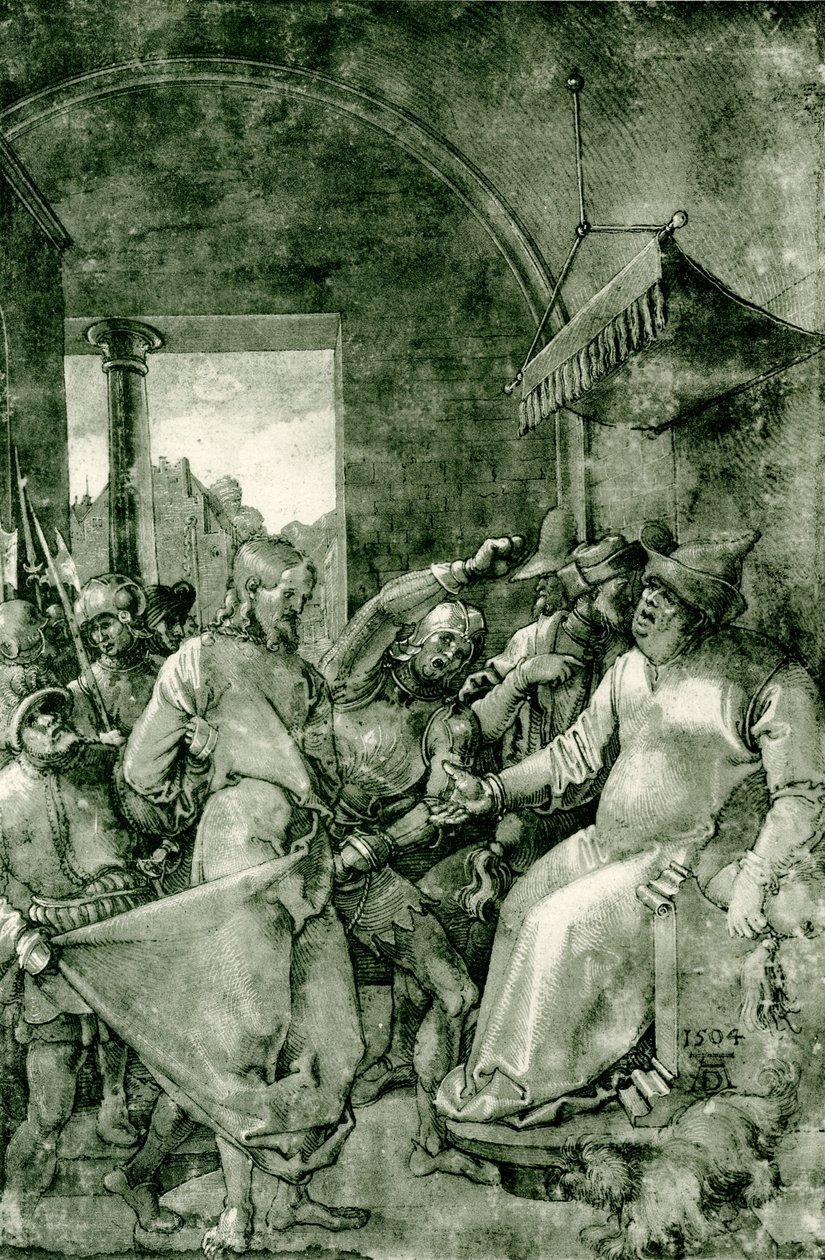 Kristus framför Kaifas av Albrecht Dürer