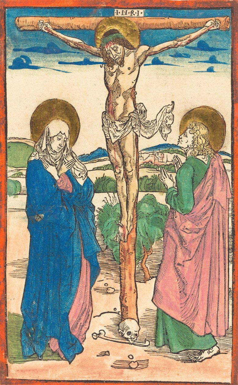 Kristus på korset mellan Jungfrun och Johannes, 1493. av Albrecht Dürer