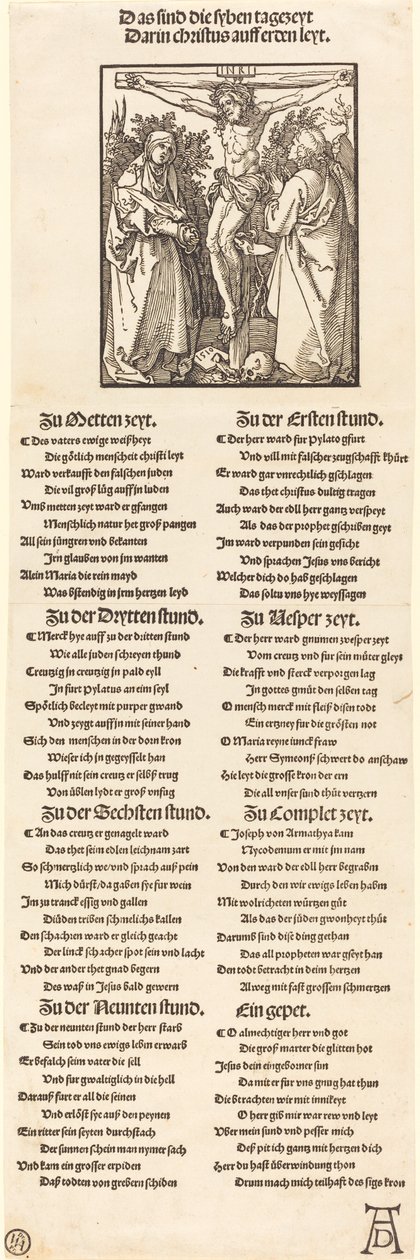 Kristus på korset med Maria och Johannes, 1510. av Albrecht Dürer