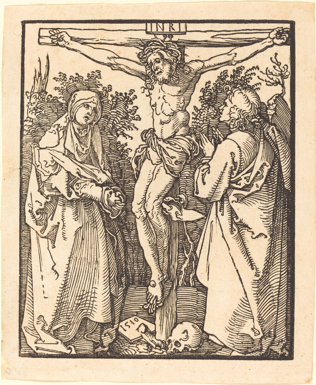 Kristus på korset med Maria och Johannes, 1510. av Albrecht Dürer