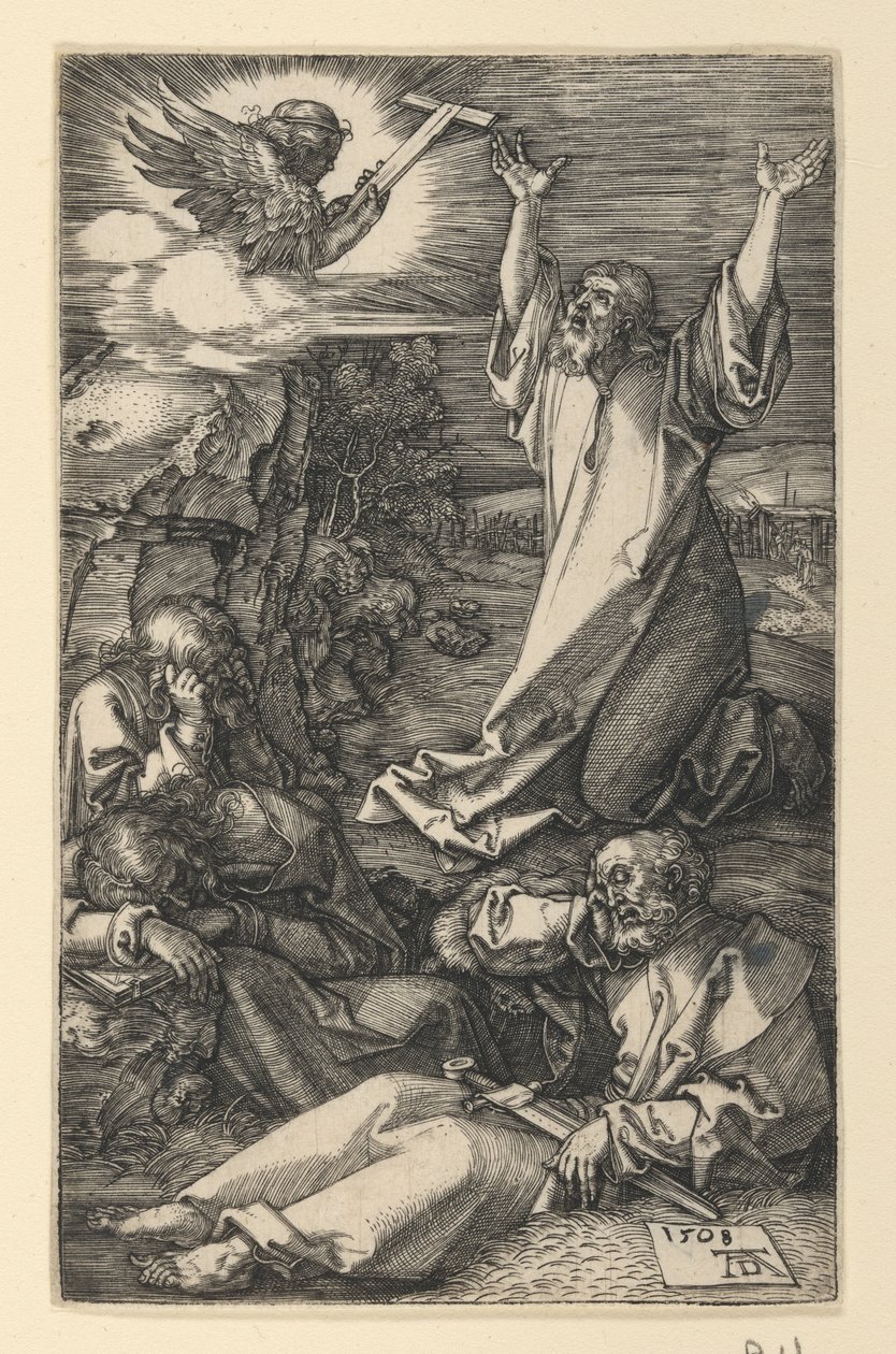 Kristus på Olivberget, ur Den graverade passionssviten av Albrecht Dürer